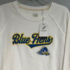 League 91 University of Delaware Blue Hens Crewneck Sweatshirt Womens M NCAA NWT